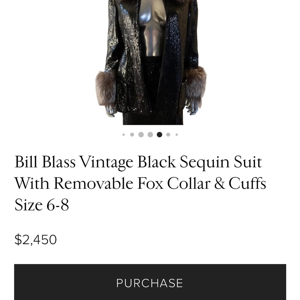 Vintage Bill Blass Sequin Suit - Picture 11 of 15